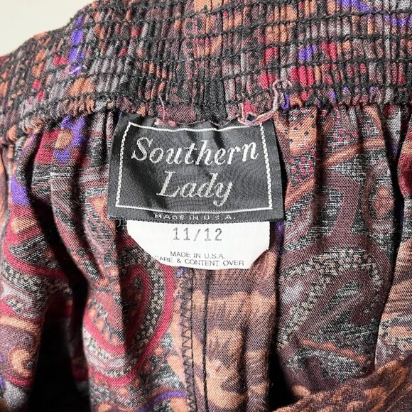 90's Paisley rayon skirt - Picture 9 of 10